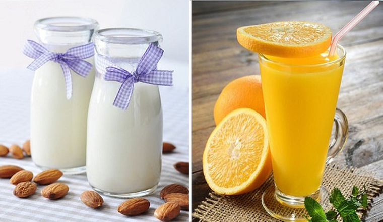 Tâm trạng da bằng muối, cam và sữa tươi